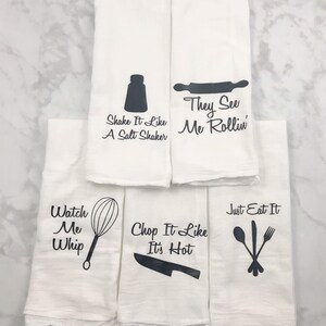 Flour Sack Towels Housewarming Gift Mothers Day Gift Christmas Gifts Hostess Gift Funny Kitchen Towels image 2