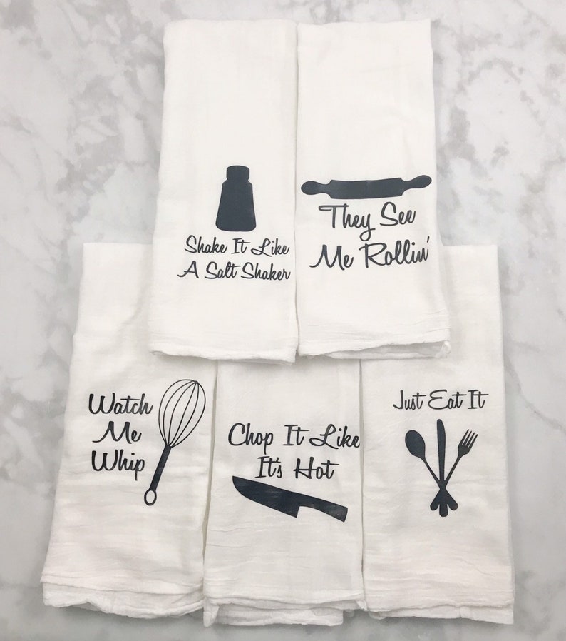 Flour Sack Towels Housewarming Gift Mothers Day Gift Christmas Gifts Hostess Gift Funny Kitchen Towels Bild 2