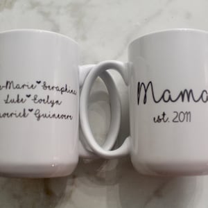 Mama Coffee Mug - Personalized Mother’s Day Gift - Custom Coffee Cup