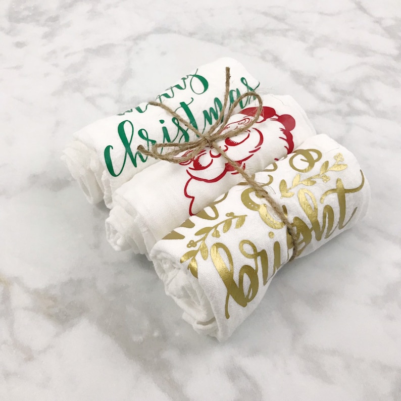 Christmas Flour Sack Towels  Christmas Hostess Gifts  image 4