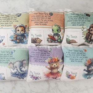 Tooth Fairy Pocket Pillow - Lost Tooth Pillow - Personalized Tooth Fairy Pillow