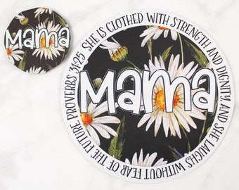 Mama Proverbs 31:25 Desk Set - Mothers Day Gift - Inspirational Gift Mousepad and Coaster Set - Christmas Gifts