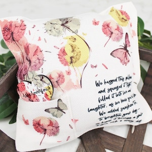 We Hugged This Pillow Pocket Pillow - Missing You Pillow - Personalized Pillow - Missing Loved Ones