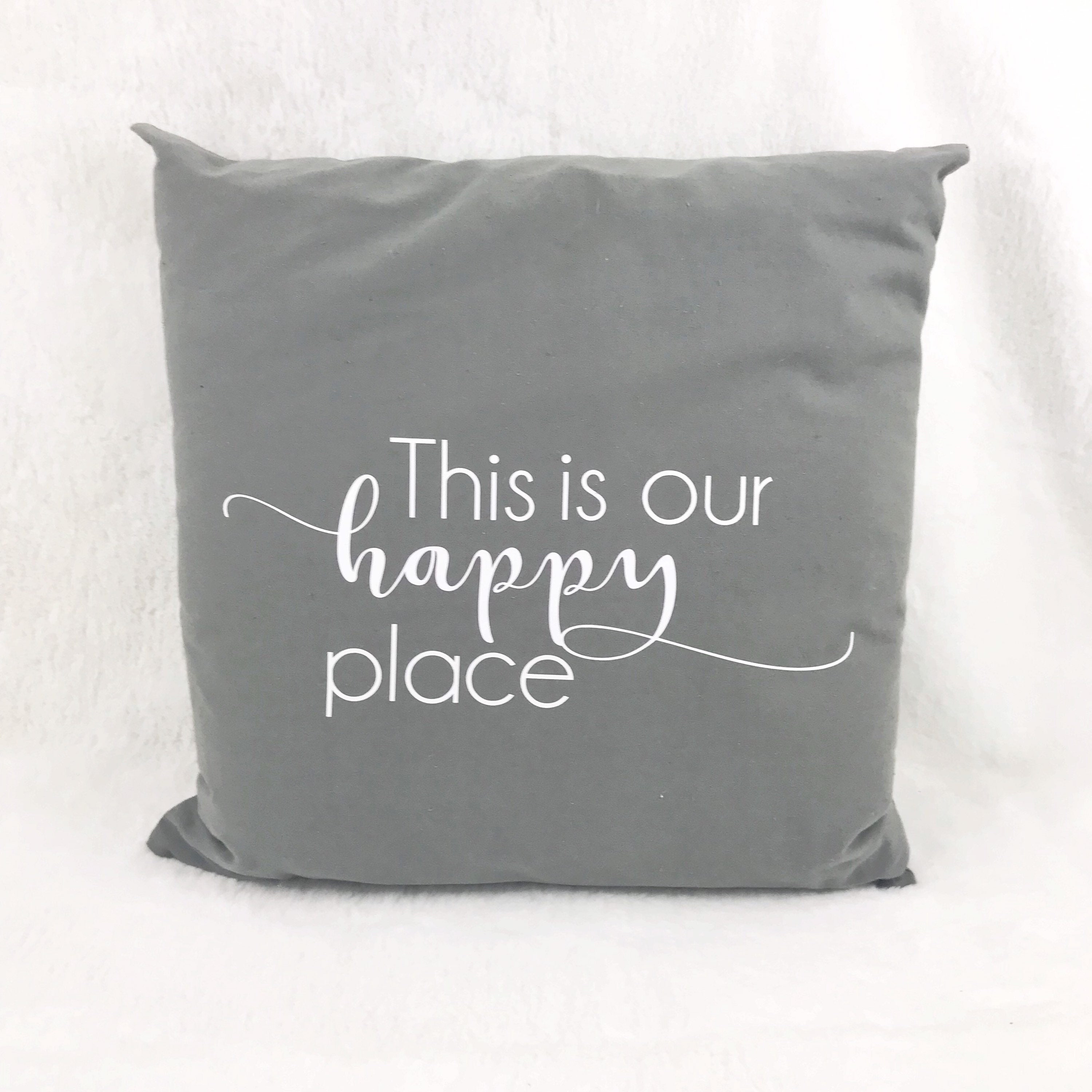 This Is Our Happy Place Pillow Cover Housewarming Gift Etsy