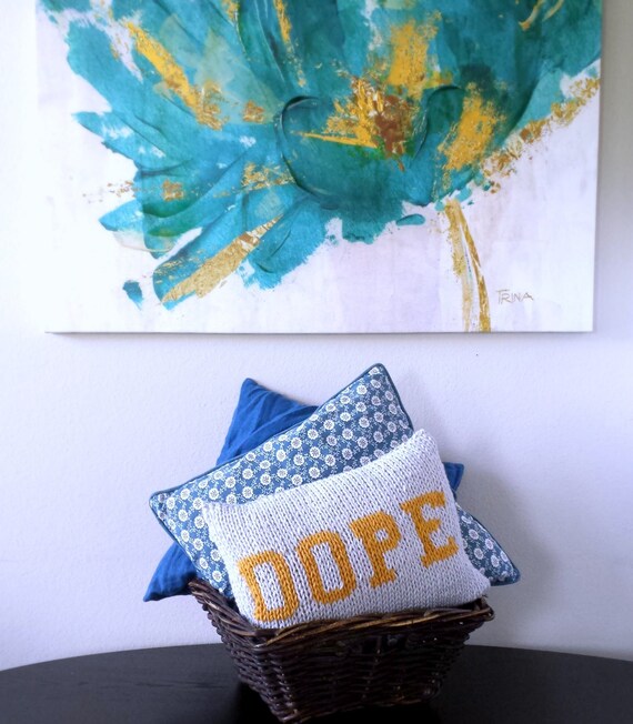 Knitted Dope Pillow Novelty Gift Stoner Gift Roommate Etsy