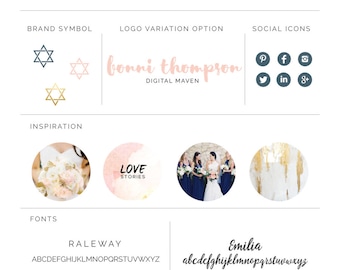 Merk Board sjabloon - ontwerp uw eigen visuele merk identiteit Mood Board