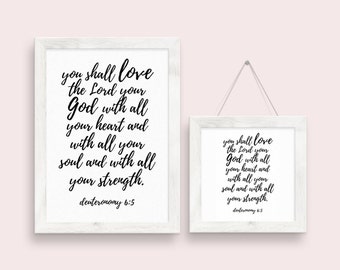 Afdrukbare bijbel vers Script Wall Art - 12 "x 18" digitale Download
