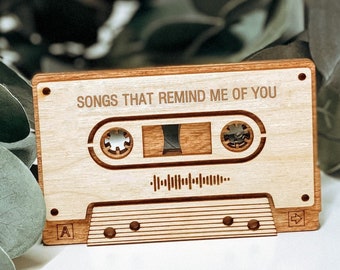 Personalized Playlist Plaque, 5th Anniversary Gift For Him / Gift for Her, Modern Mixtape with QR Code, Mothers Day Gift Idea