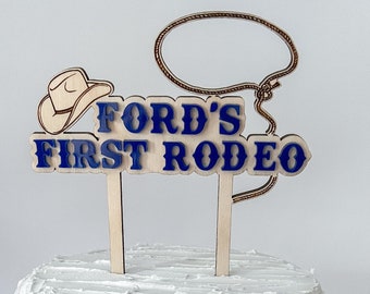 First Rodeo Cake Topper, First Birthday Rodeo Cake Topper, Western First Birthday Party Decor, How The West Was One Birthday Theme