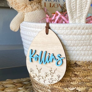 Easter Basket Tag, Personalized Easter Basket Tag, Easter Egg Basket Tag, Personalized Easter Gift Tag
