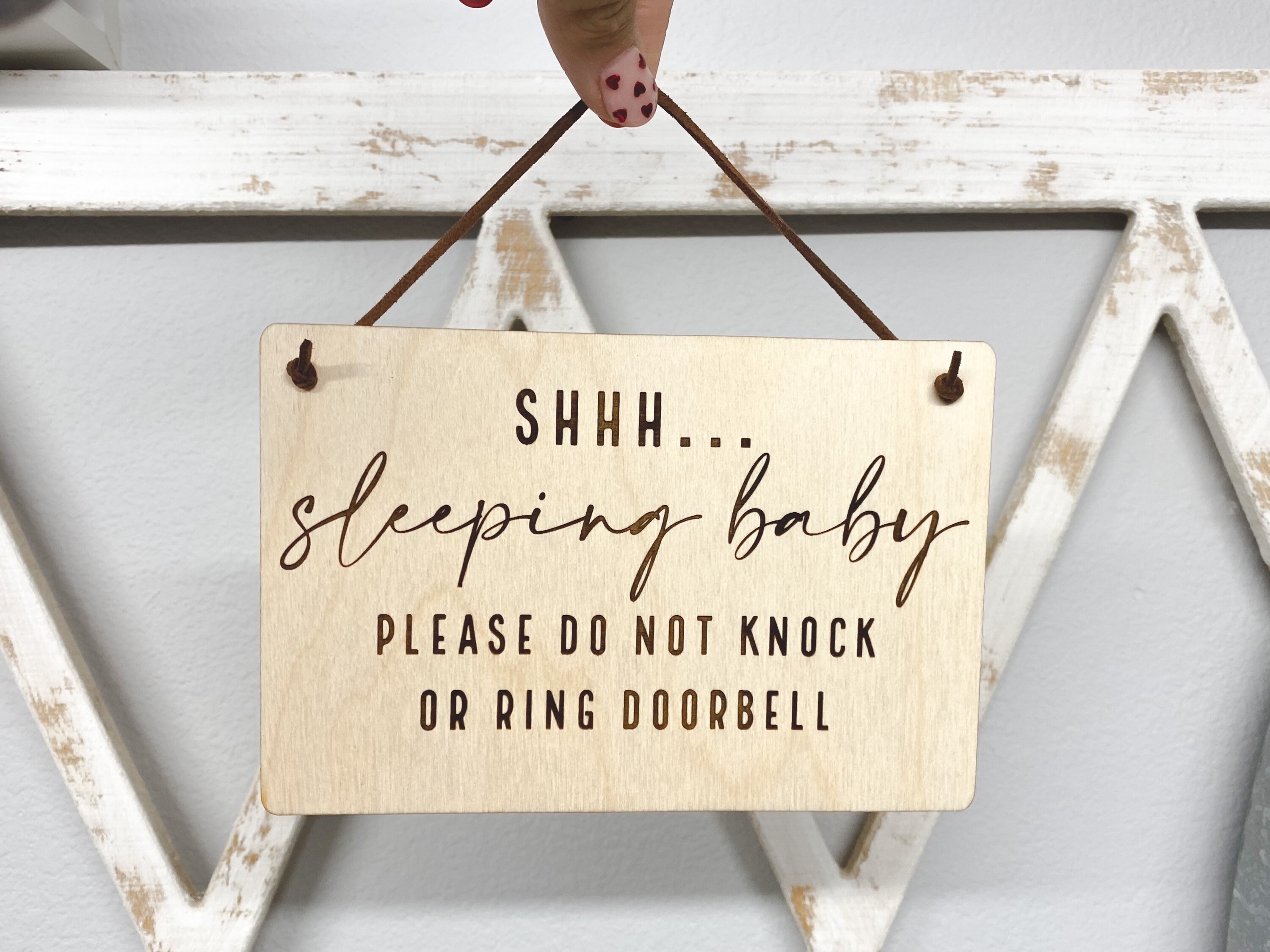 Please Do Not Knock or Ring Doorbell Sign Sleeping Baby Sign - Etsy