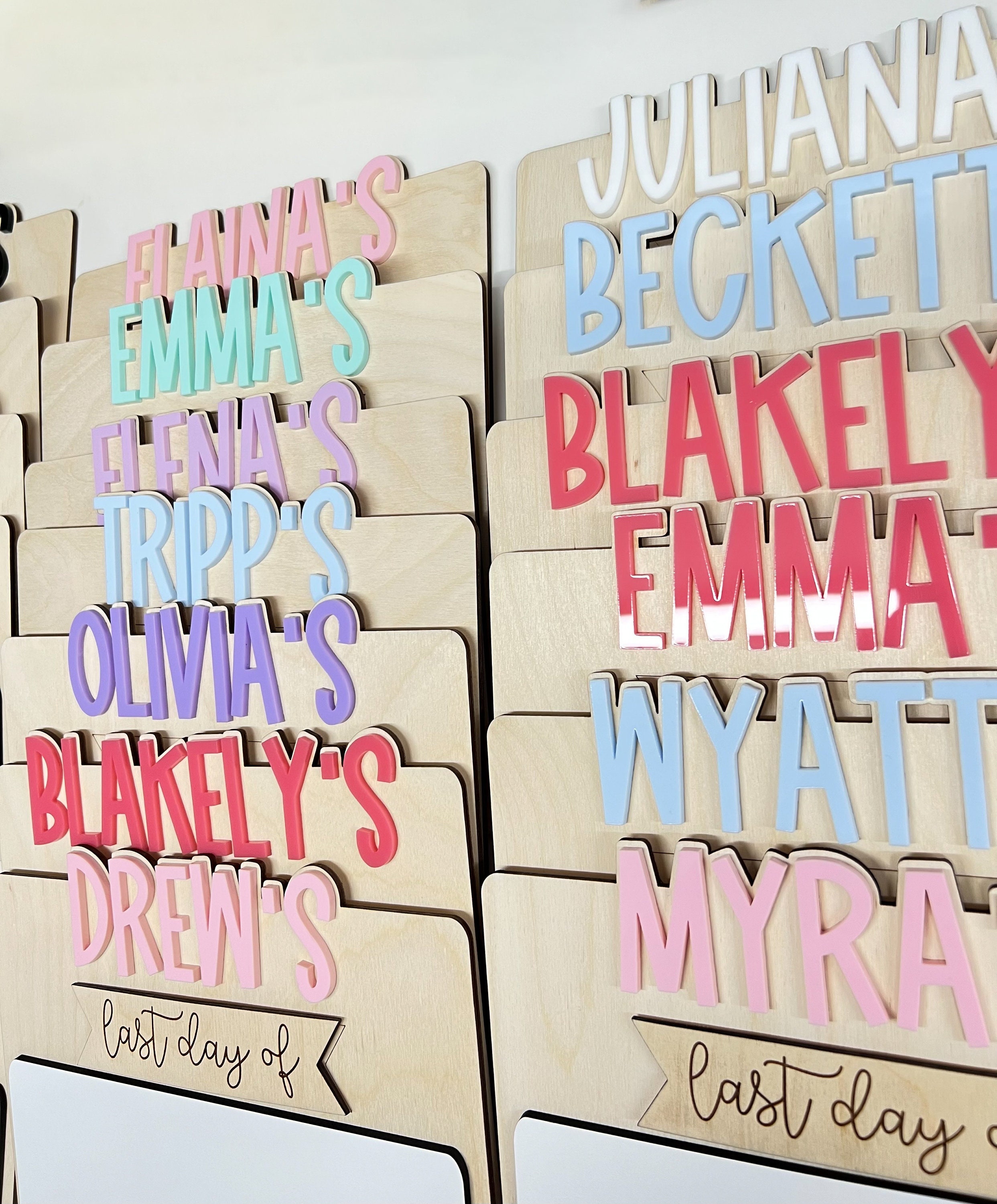 Personalized First and Last Day of School Sign, Back To School, Reusable Erasable School Sign, Preschool Kindergarten First Day Prop 2024