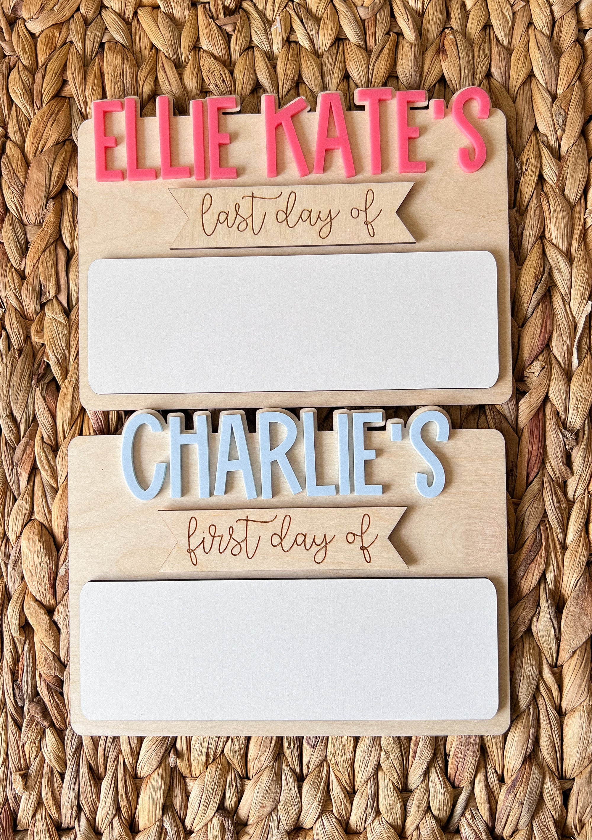 Personalized First and Last Day of School Sign, Back To School, Reusable Erasable School Sign, Preschool Kindergarten First Day Prop 2024