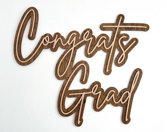 Congrats Grad Custom Graduation Sign, Custom Congrats Grad Sign Class of 2024, Graduation Backdrop Photo Prop, Graduation Party Decor