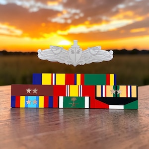 Wall-Mounted Military Ribbon Rack – Custom, Larger-Than-Life Display