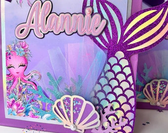 Locmeo 24 Pack Sea Shell Gift Bags Mermaid Goodie Bags - View #3