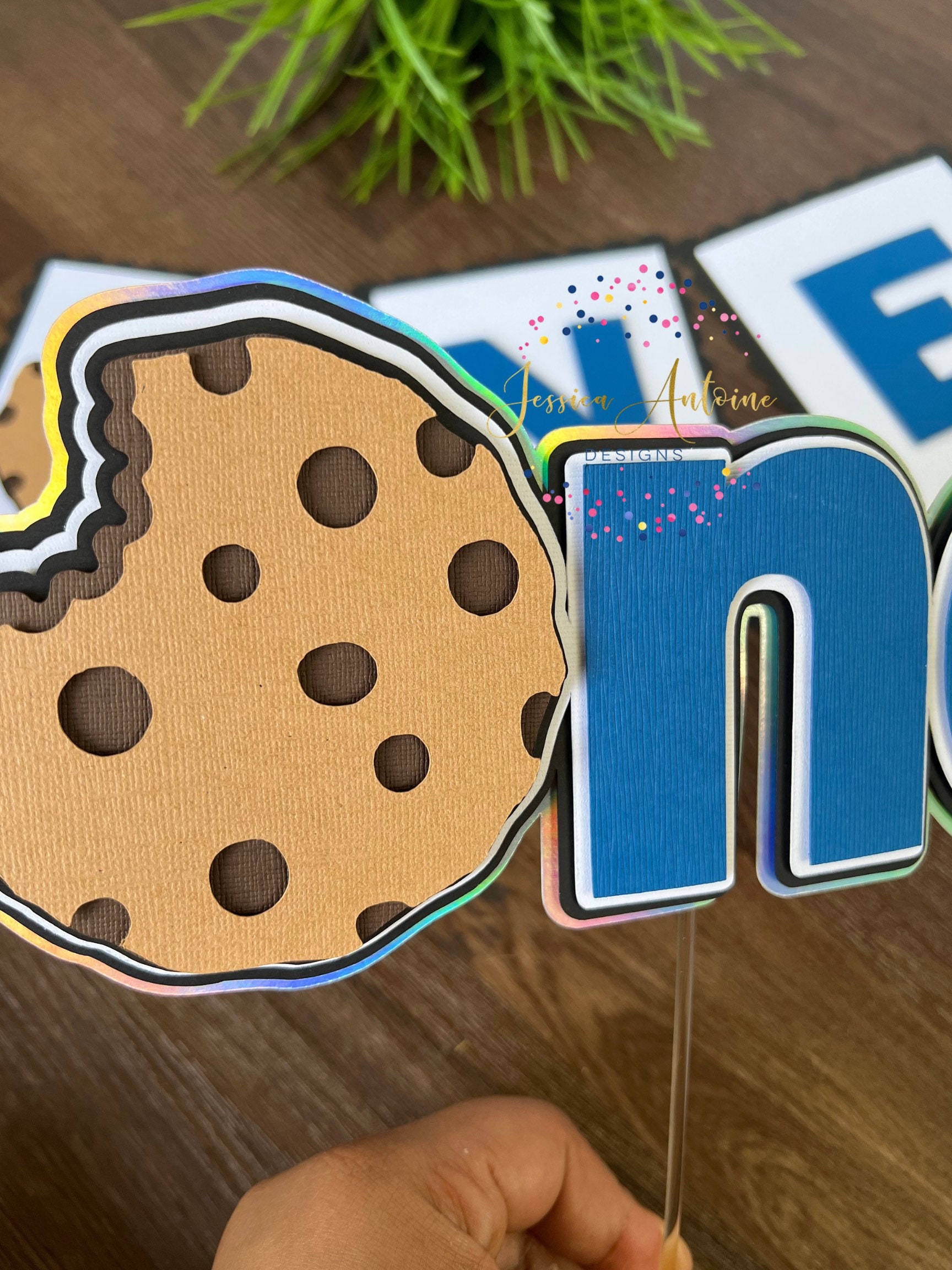 Cookie Cake Topper Cookie Banner Cookie Smash Cake Set Etsy