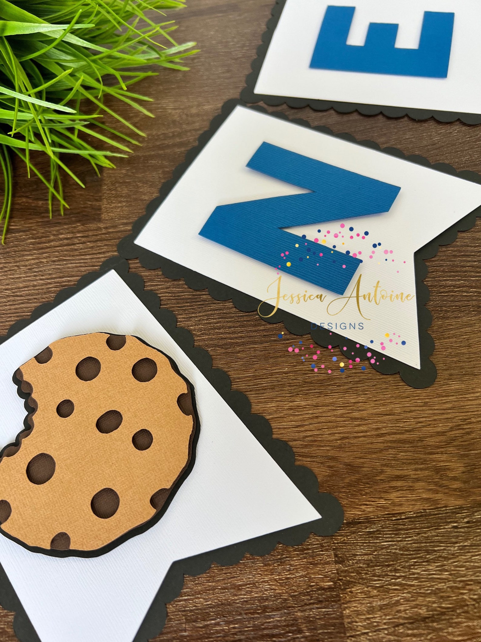Cookie Cake Topper Cookie Banner Cookie Smash Cake Set Etsy