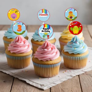 Super Simple Songs Cupcake Toppers- Editable Printable Customizable