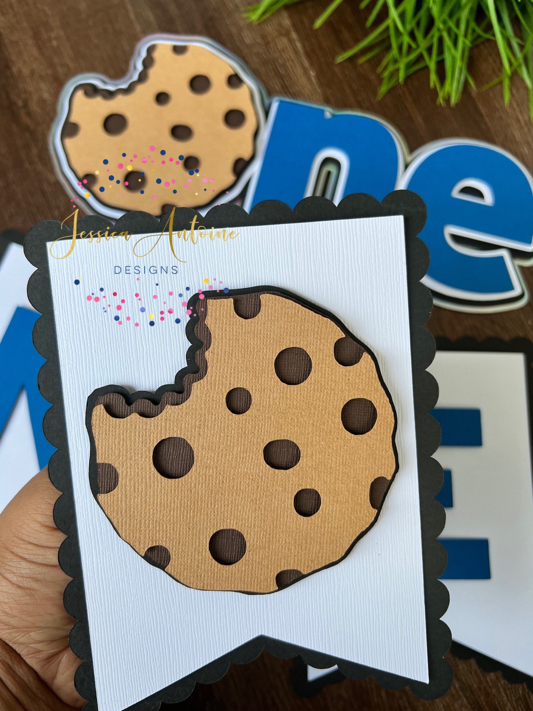 Cookie Cake Topper Cookie Banner Cookie Smash Cake Set Etsy