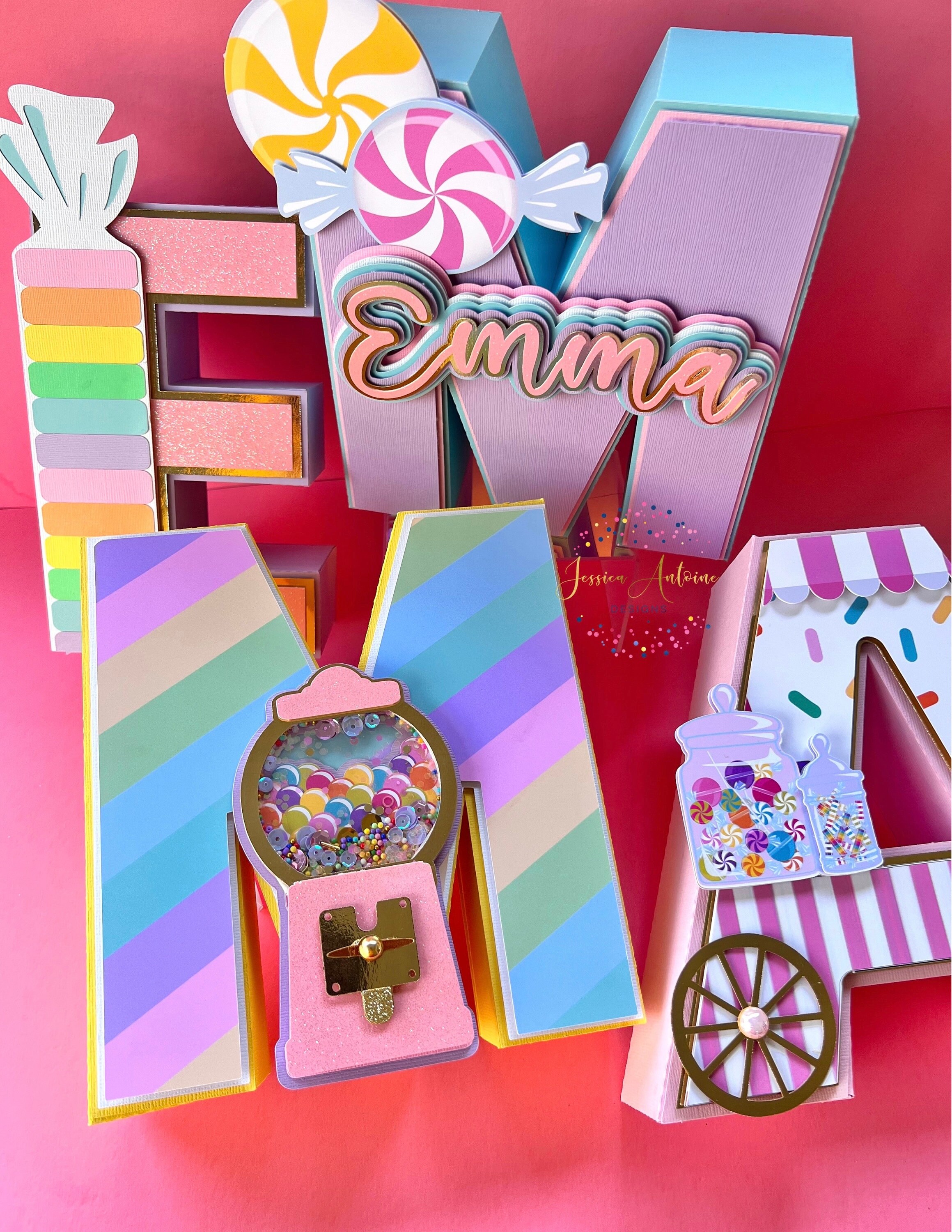 Pastel Candy 3d Letters - Candy Party Letters - Etsy