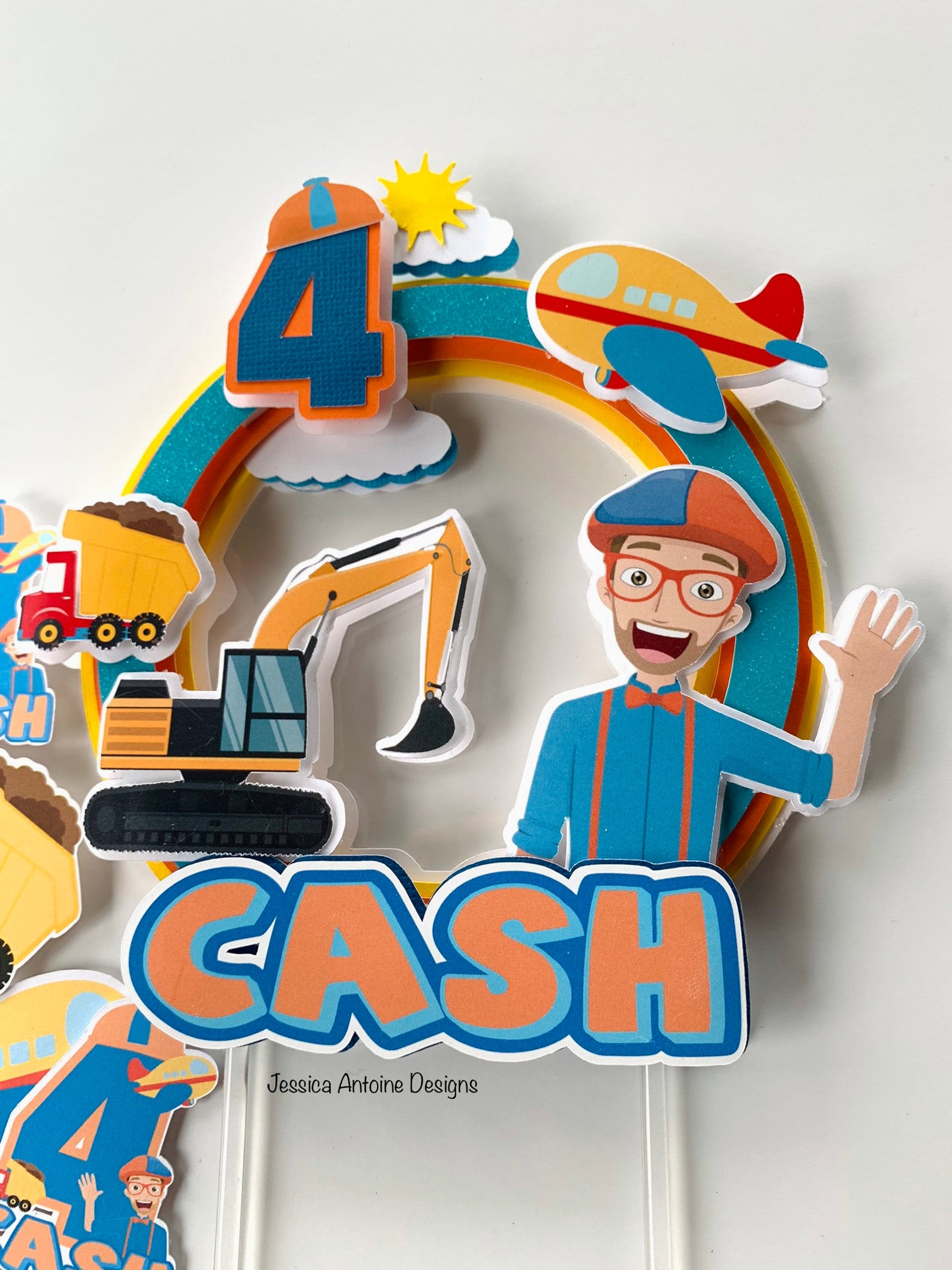 Blippi Cake Topper Cake Topper Birthday Cake Topper Blippi Etsy