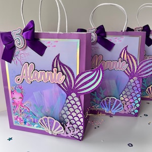 Mermaid Gift Bag - Mermaid Favor Bag - Under the Sea Favor Bag