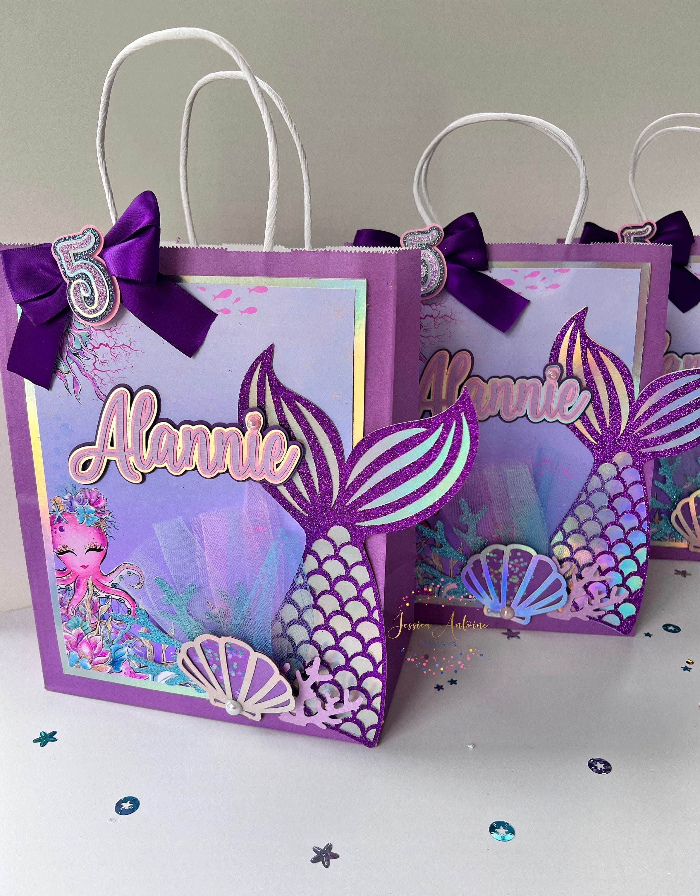 Mermaid Gift Bag - Mermaid Favor Bag - Under the Sea Favor Bag - Etsy