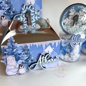 Winter Wonderland Favor Box - Winter Onederland Favor Box - Winter Favor Box - Custom Favor Box