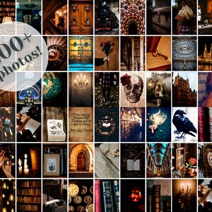 Dark Academia Decor | 200+ PIece Wall Collage Kit with Bonus Files for Personalization | Digital Download | Bedroom and Dorm Decor