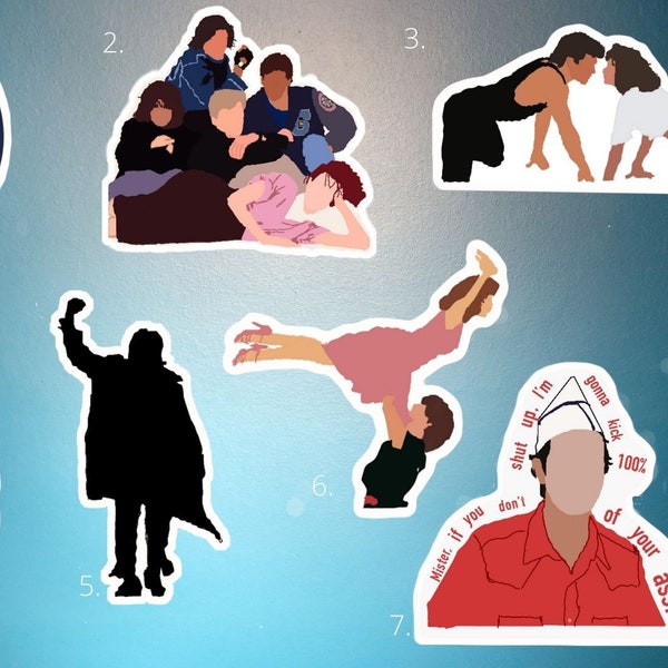 80's Movie Stickers | Laptop Stickers |Hydroflask Stickers| Dirty Dancing Stickers | Breakfast Club Stickers | Say Anything | Fast Times