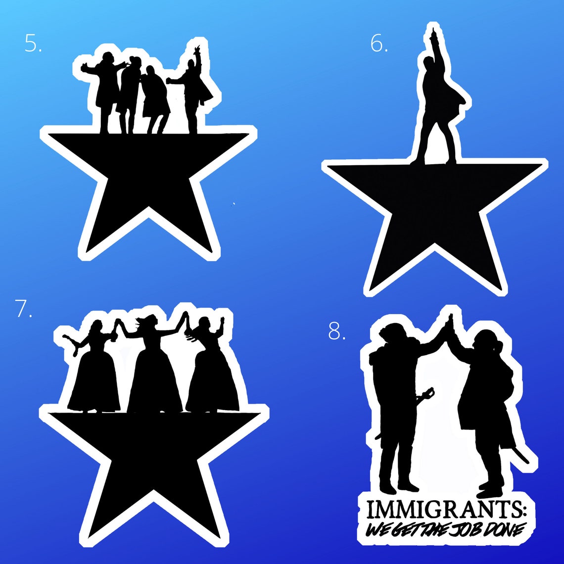 Hamilton Musical Stickers Alexander Hamilton Stickers Etsy