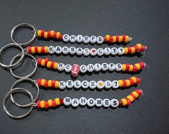 Kansas City Keychain | KC Chiefs Keychain | Kansas City Chiefs | Chiefs Keychain | Football Keychain | Travis Kelce Keychain