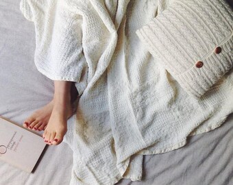 Linen summer blanket | throw blanket | bed cover | coverlet | bedspread