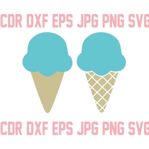 Eistüte Schneidedateien, druckbare Eis Vektordateien zum Schneiden, Eis am Stiel Clipart, digitales Dessert svg digitale Download-Dateien