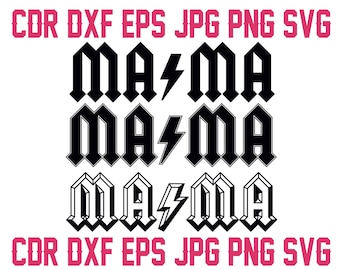 Download Retro Rock Mama Svg Etsy