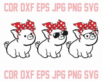 Pig Face Svg Etsy