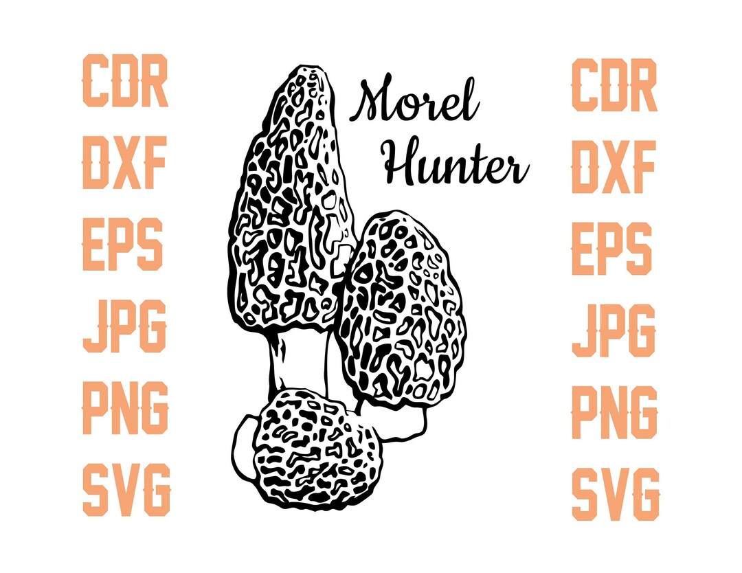 Morel Mushroom Svg Cutting Files, Mushroom Hunting Tshirt Design