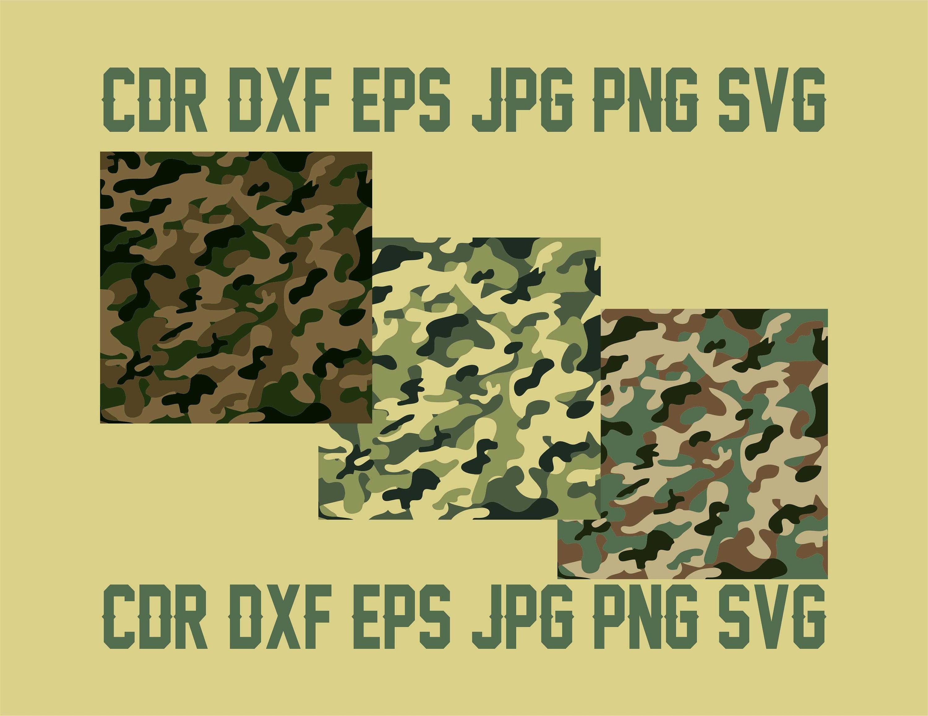 Camouflage Svg Cutting Files Vector Camo Design Files for Etsy