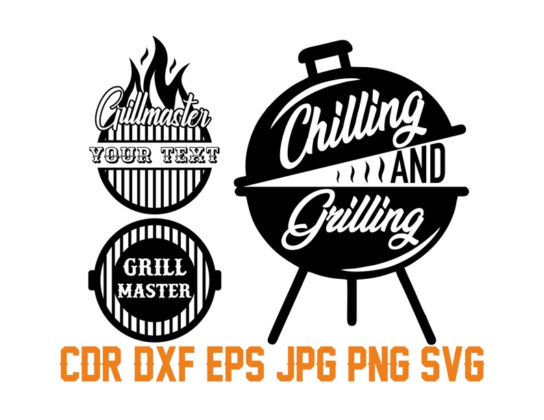 Grill Svg Cutting Files Instant Download Bbq Clipart Etsy