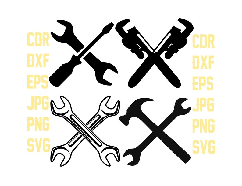 Download Working tools svg cutting files instant download wrench | Etsy