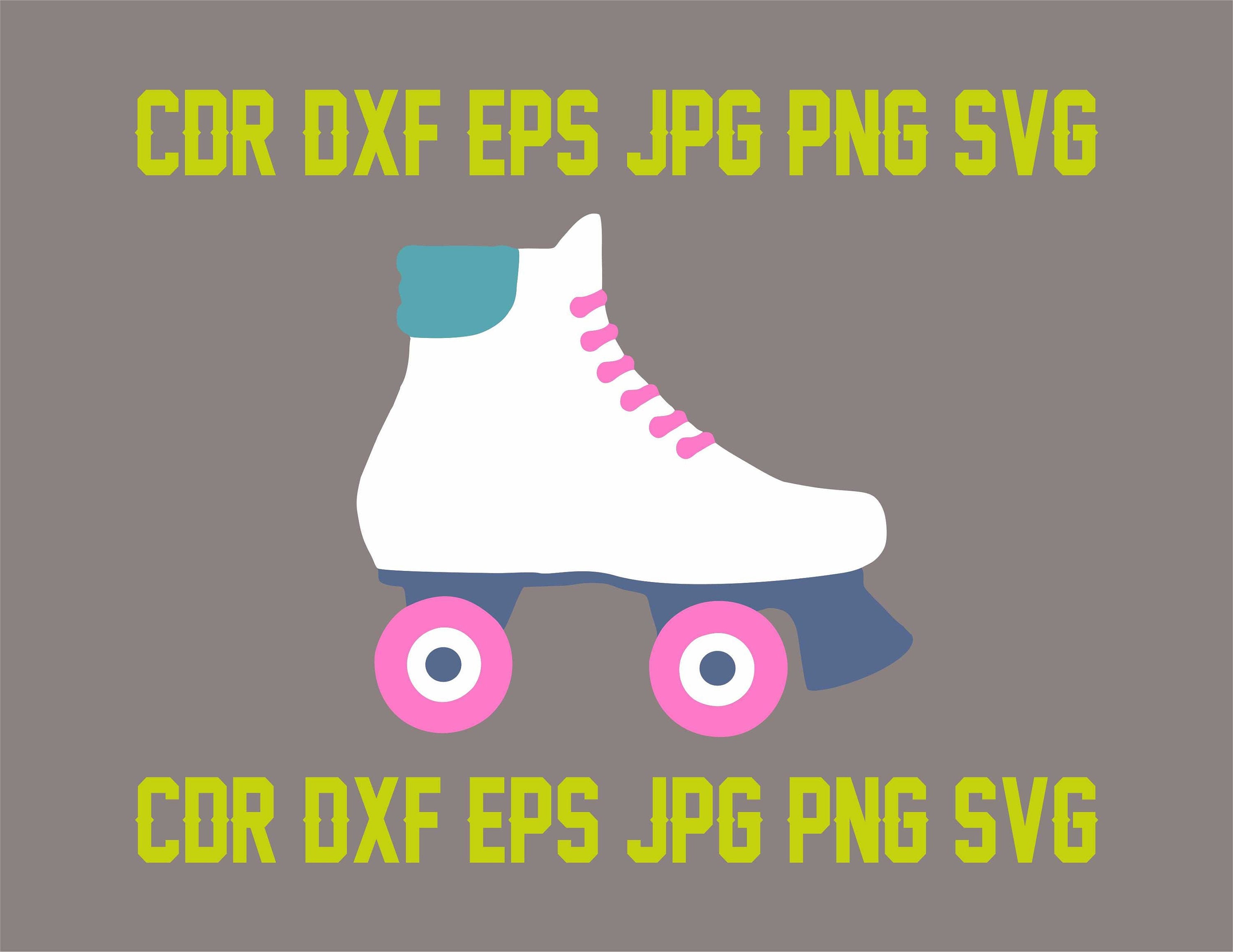 Roller Skates Svg Cutting Files Vector Roller Skate Etsy
