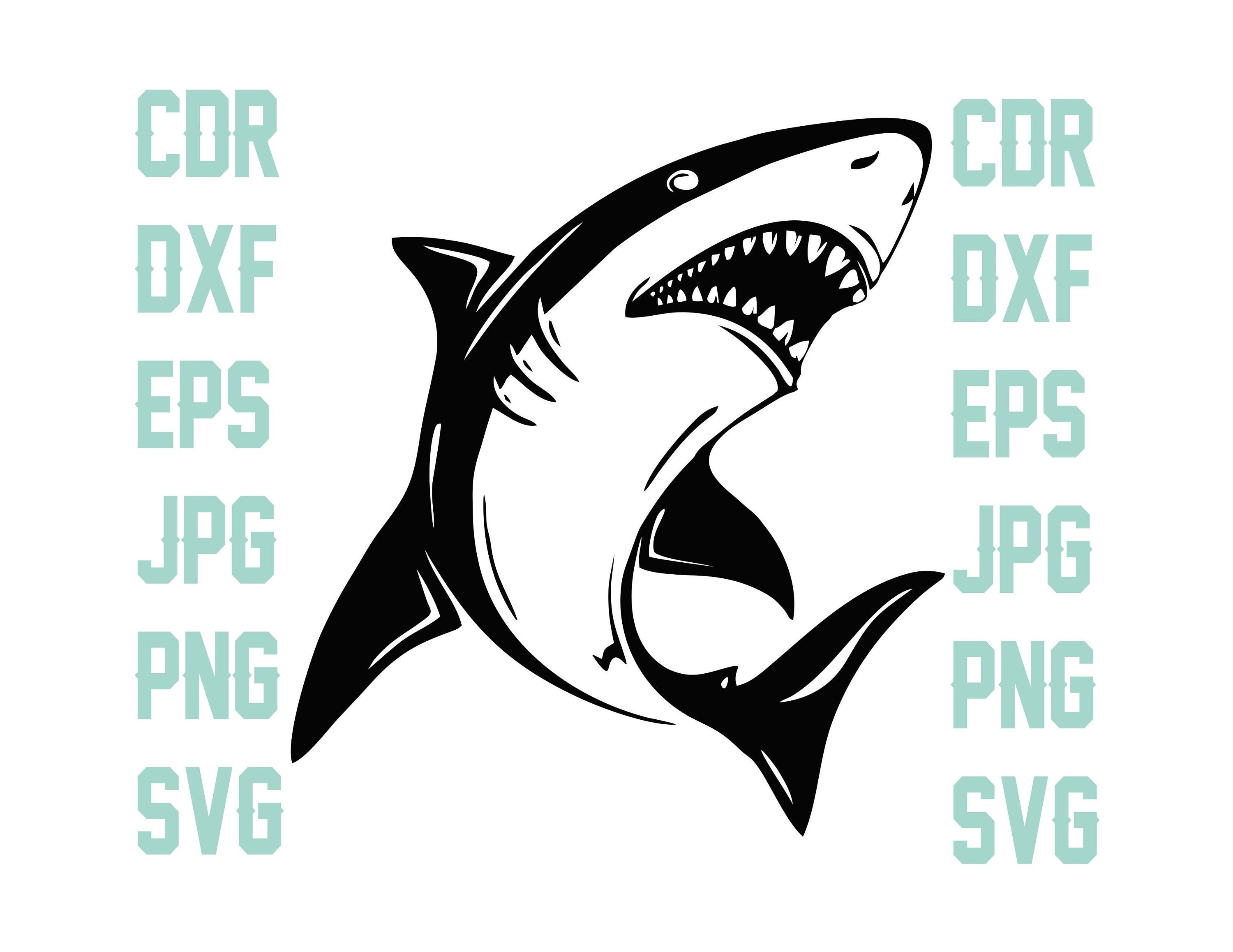 Shark Svg Cut File Instant Download Wild Life Printable | Etsy