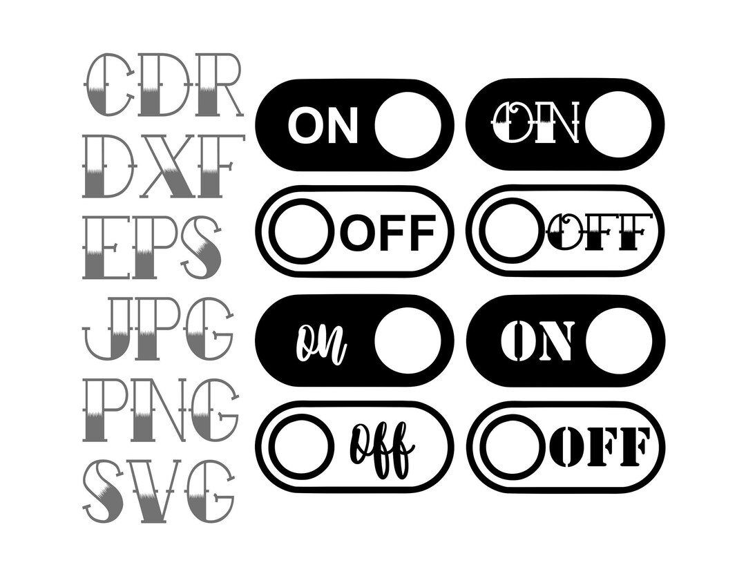 On off Tumbler Svg Design, Digital on Logo, off Sign, Instant Download ...