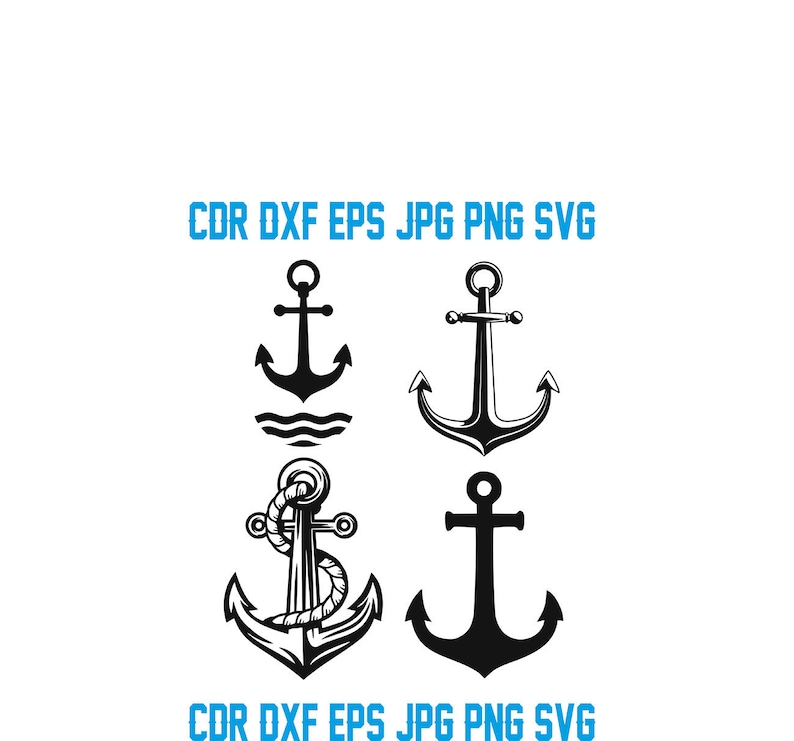 Download Anchor svg cricut files Nautical design vector silhouette ...