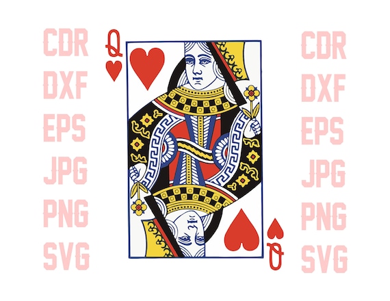 Queen Of Hearts Svg Printable Design Instant Download Playing Etsy Queen Of Hearts Svg Printable Design Instant Download Playing Etsy