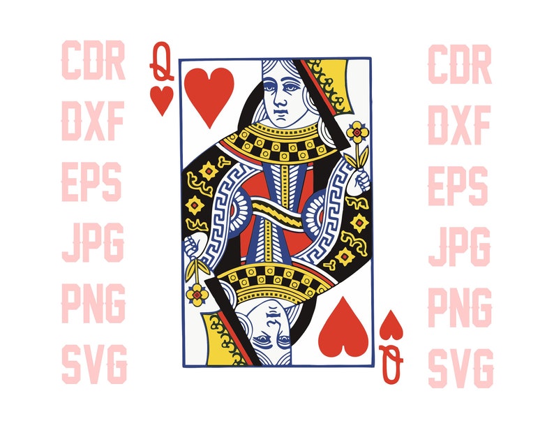 Queen Of Hearts Svg 709 SVG PNG EPS DXF File