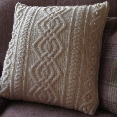 PDF KNITTING PATTERN Cushion Tree of Life Pillow Cover/aran Etsy