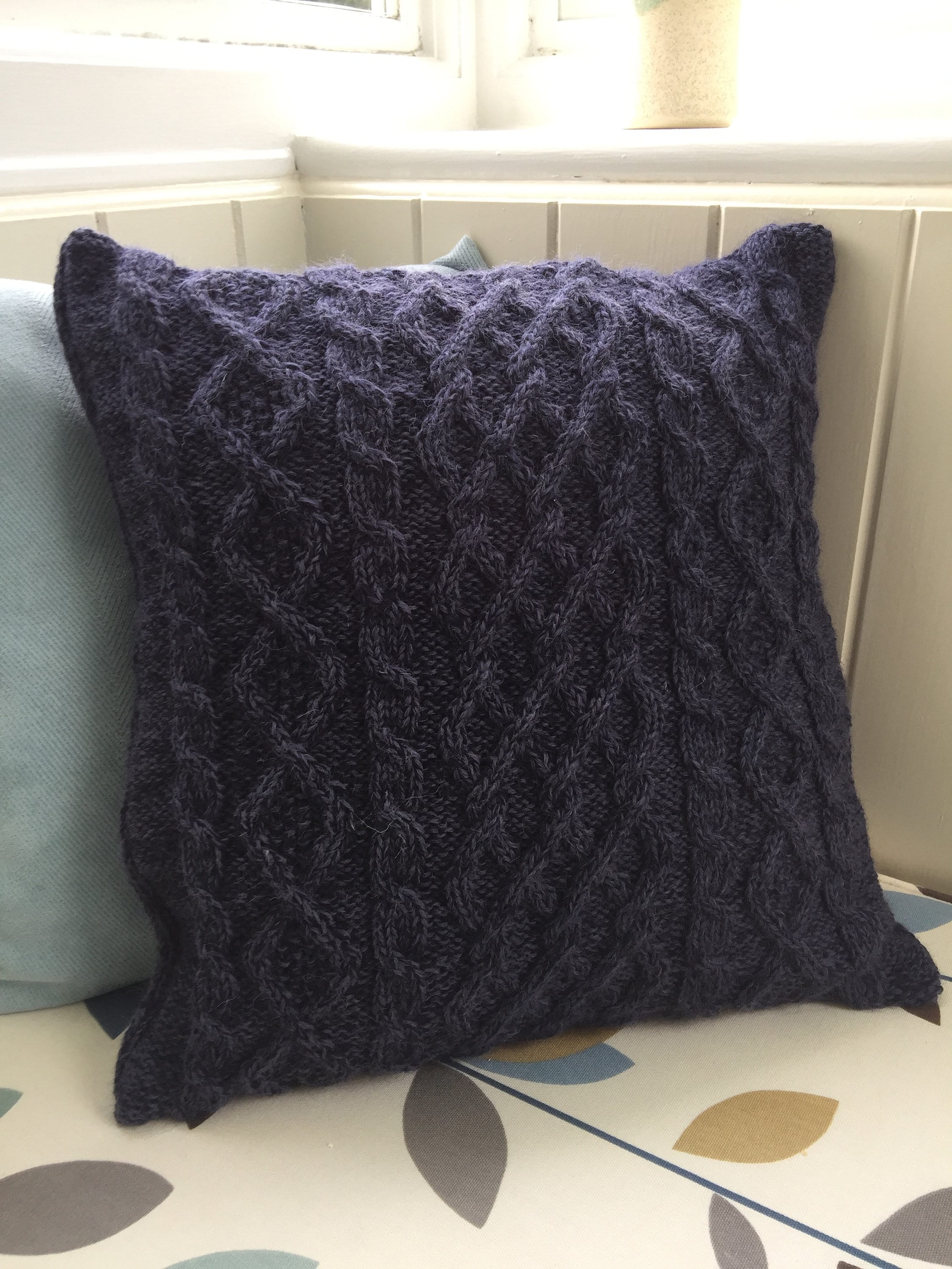 Three cable Aran cushion cover for 18 inch 45 cms cushion Etsy