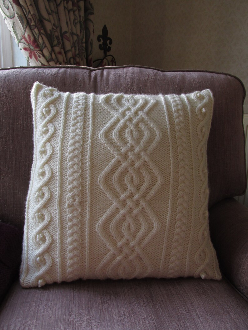 Country Cable Aran Cushion Cover for 18 Ins 45 Cms Cushion Etsy UK